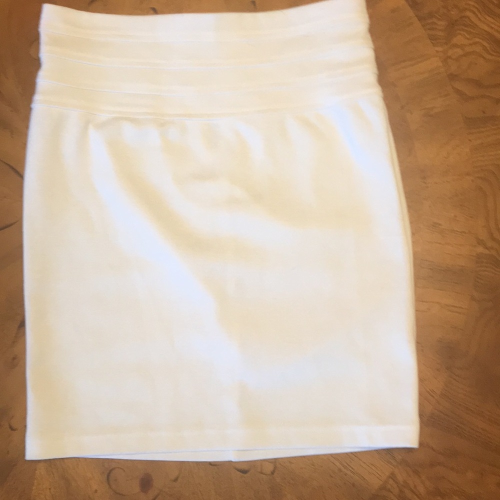 White mini skirt
